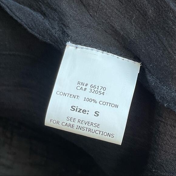 Anthropologie Fei Black Gold Beaded Open Cardigan Duster - Picture 10 of 13